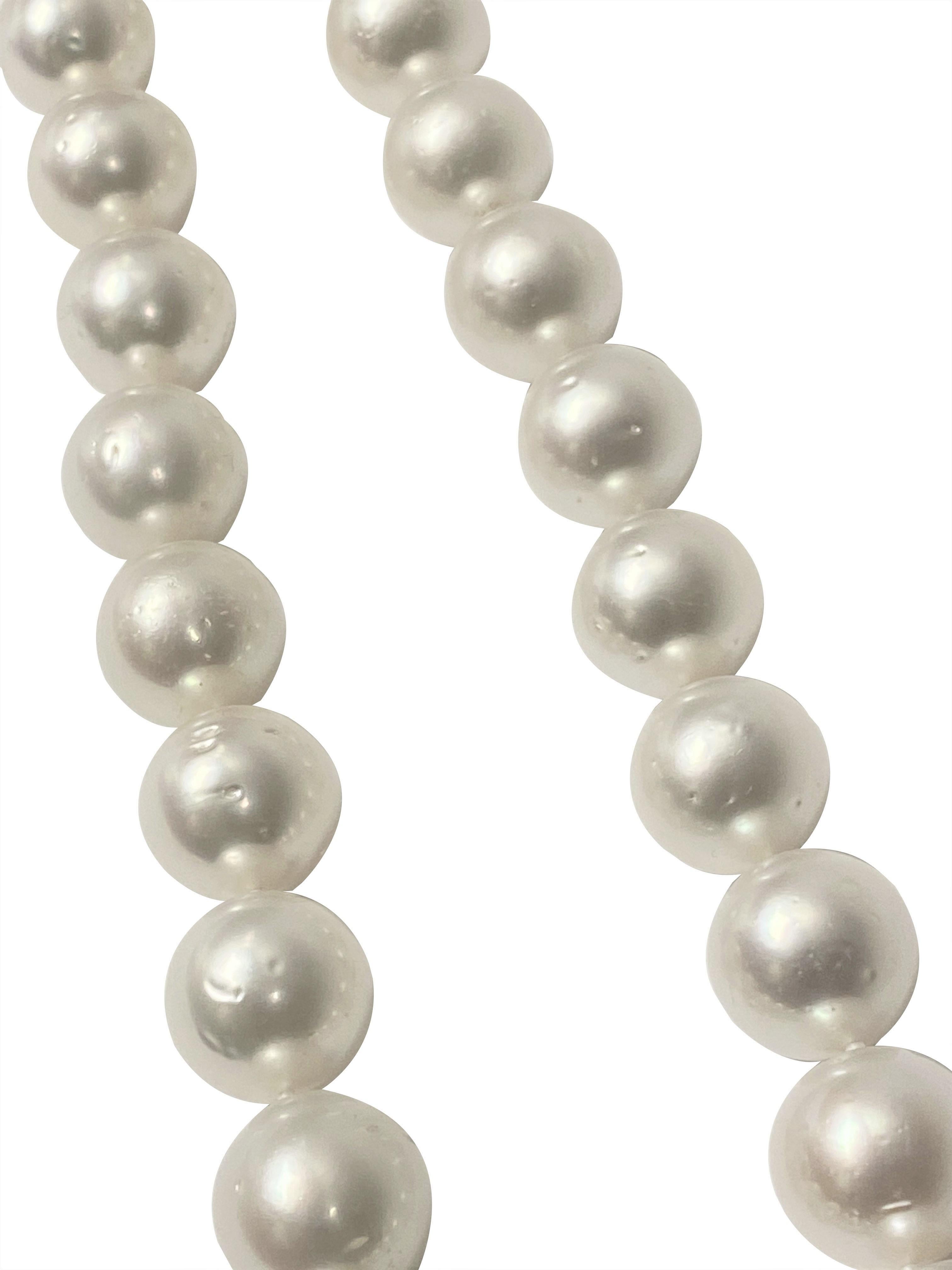 Large South Sea Pearl Necklace with Diamond Clasp 1