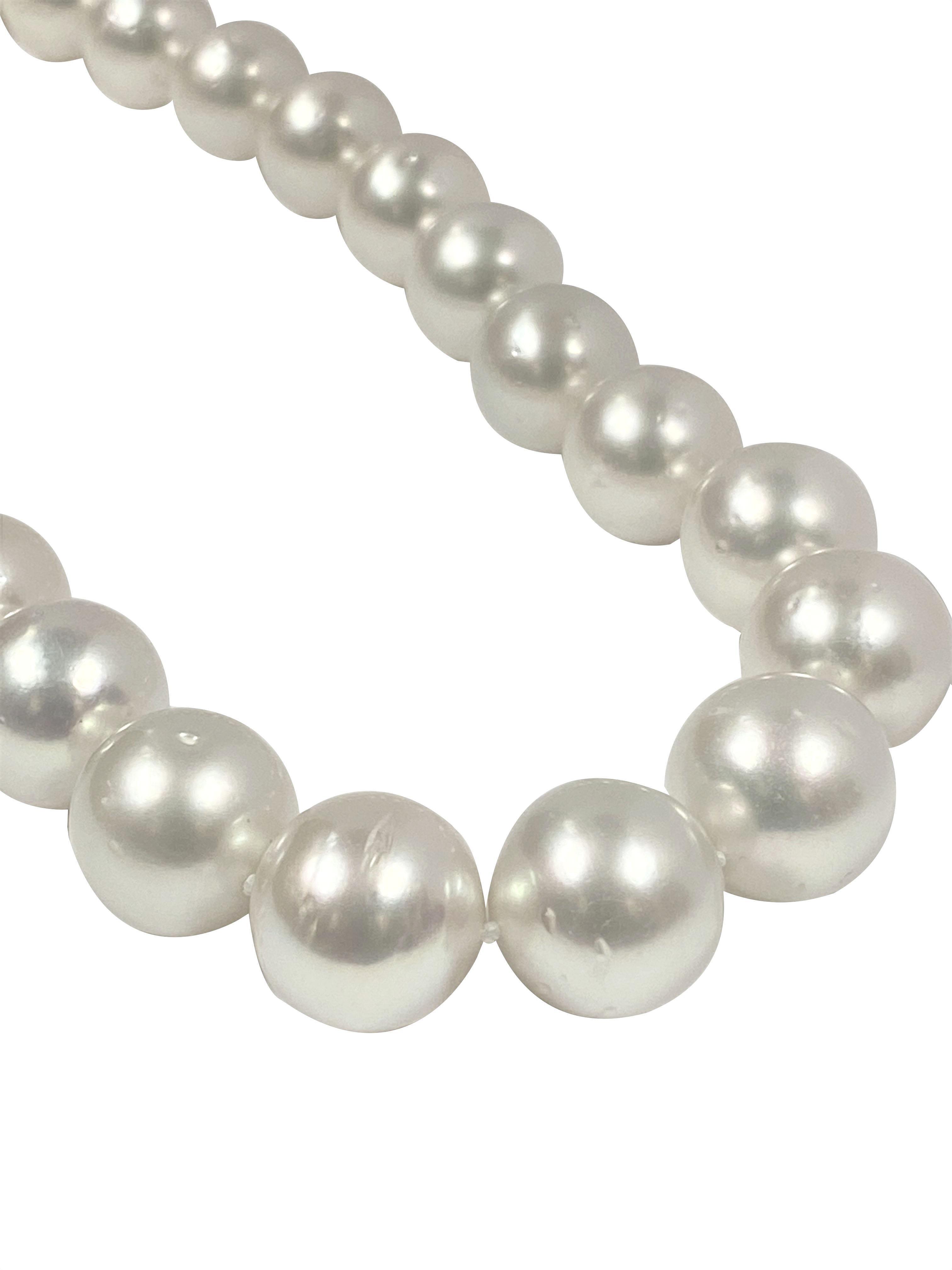 Large South Sea Pearl Necklace with Diamond Clasp 2