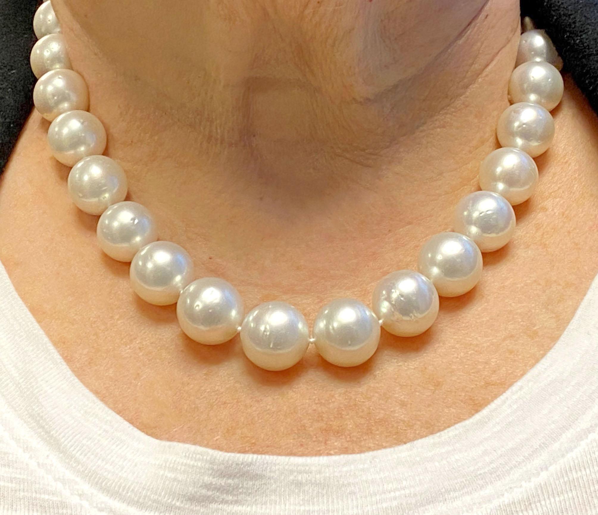 Large South Sea Pearl Necklace with Diamond Clasp 3