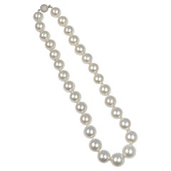 Large South Sea Pearl Necklace with Diamond Clasp