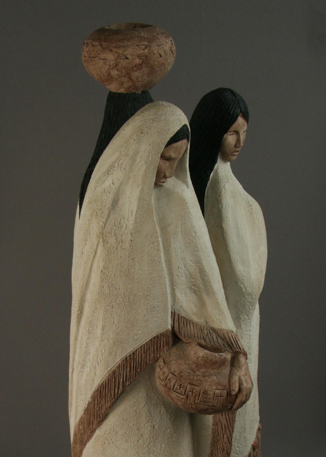 Large South West Pueblo Women Sculpture by Austin Productions, 1989 1