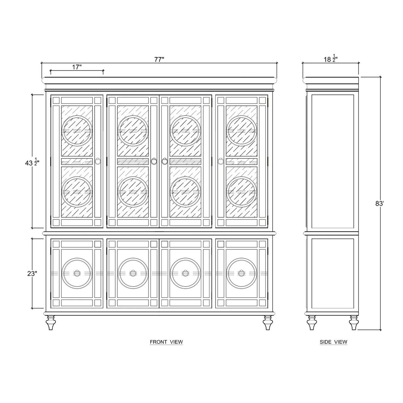 Large Southern Style Display Cabinet For Sale 5