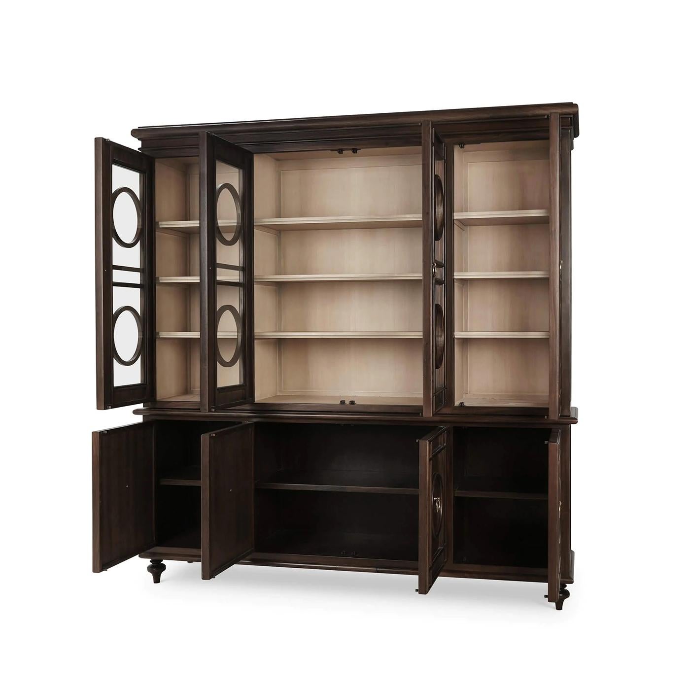 Georgian Large Southern Style Display Cabinet For Sale