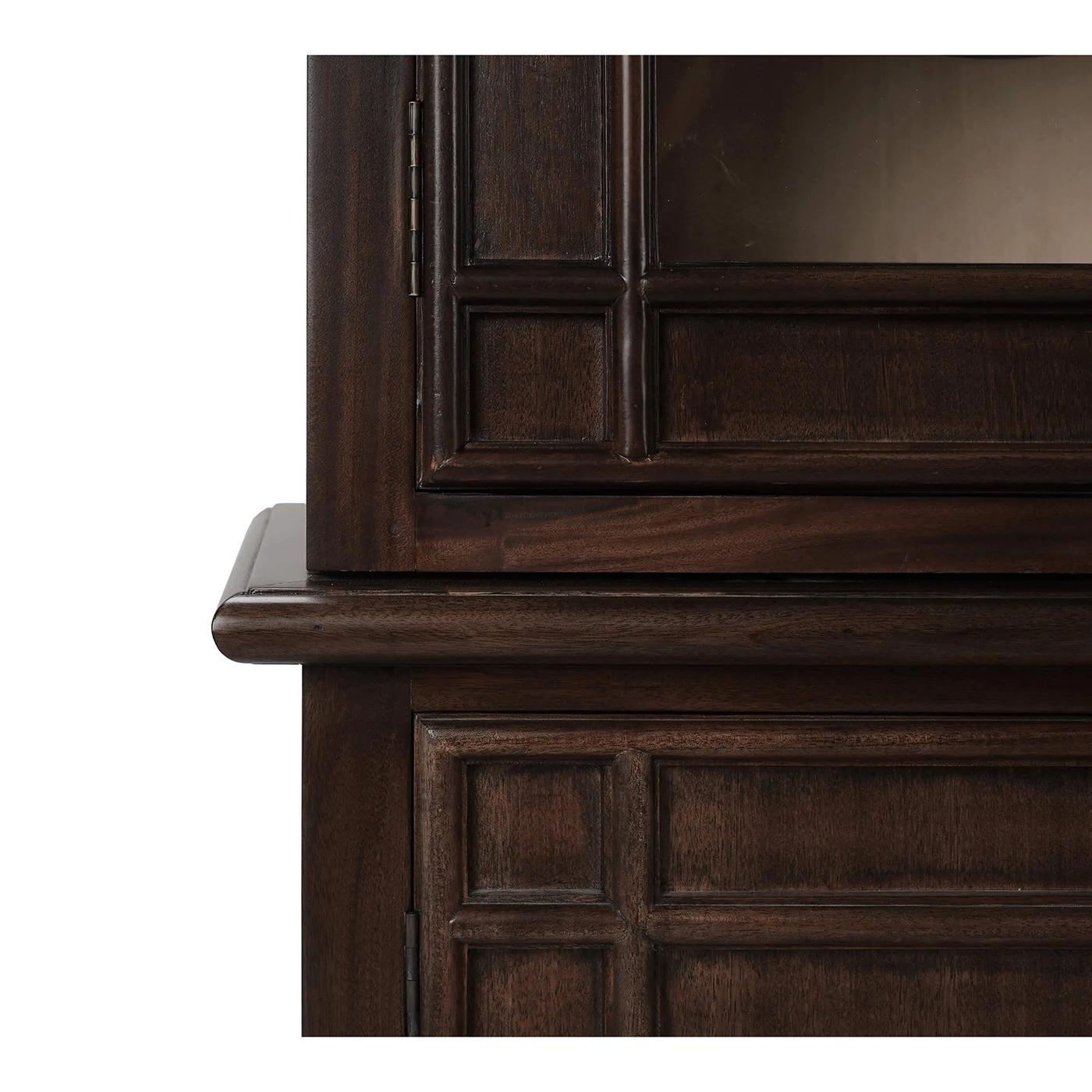 Contemporary Large Southern Style Display Cabinet For Sale
