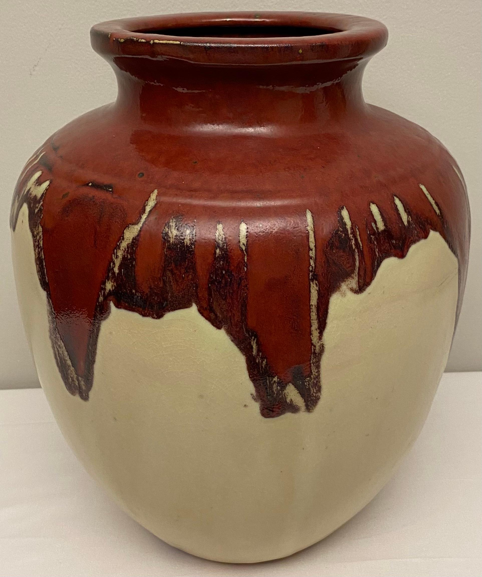Native American Large Southwest Style Ceramic Pottery Floor Vase or Centerpiece For Sale