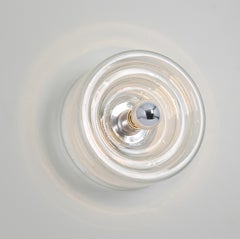 Large Space Age Clear Glass Wall Light by Kalmar, Germany, 1960s