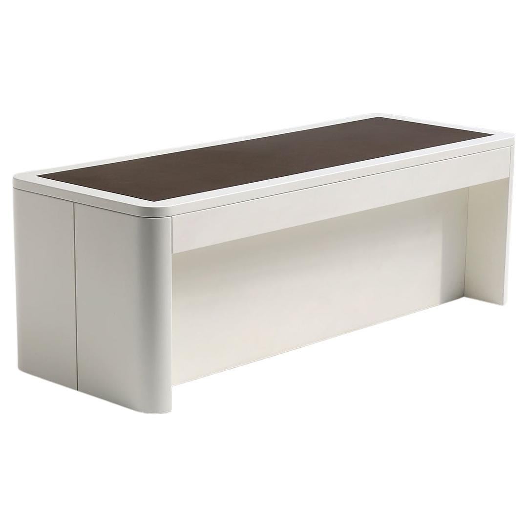 Large space age desk designed by Frank De Clercq, Belgium 1972. For Sale