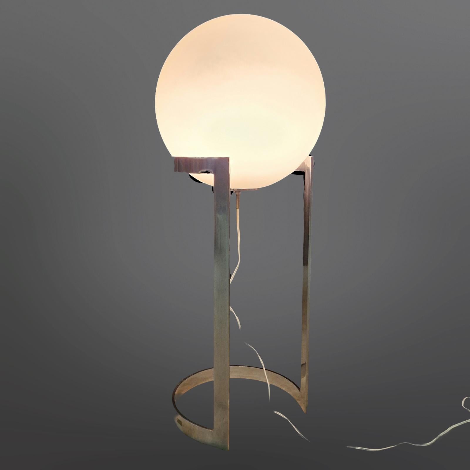 20th Century Large space age floor lamp by Glashutte Limburg, Germany 1960s For Sale