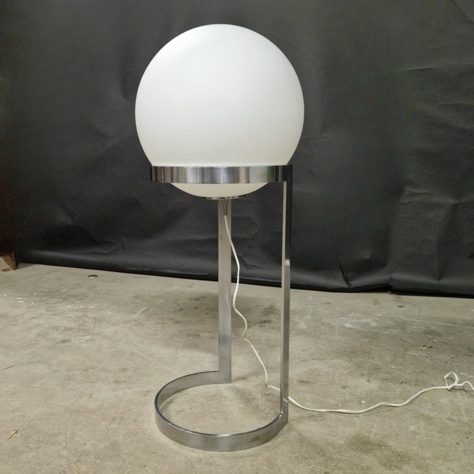 Large space age floor lamp by Glashutte Limburg, Germany 1960s For Sale 3