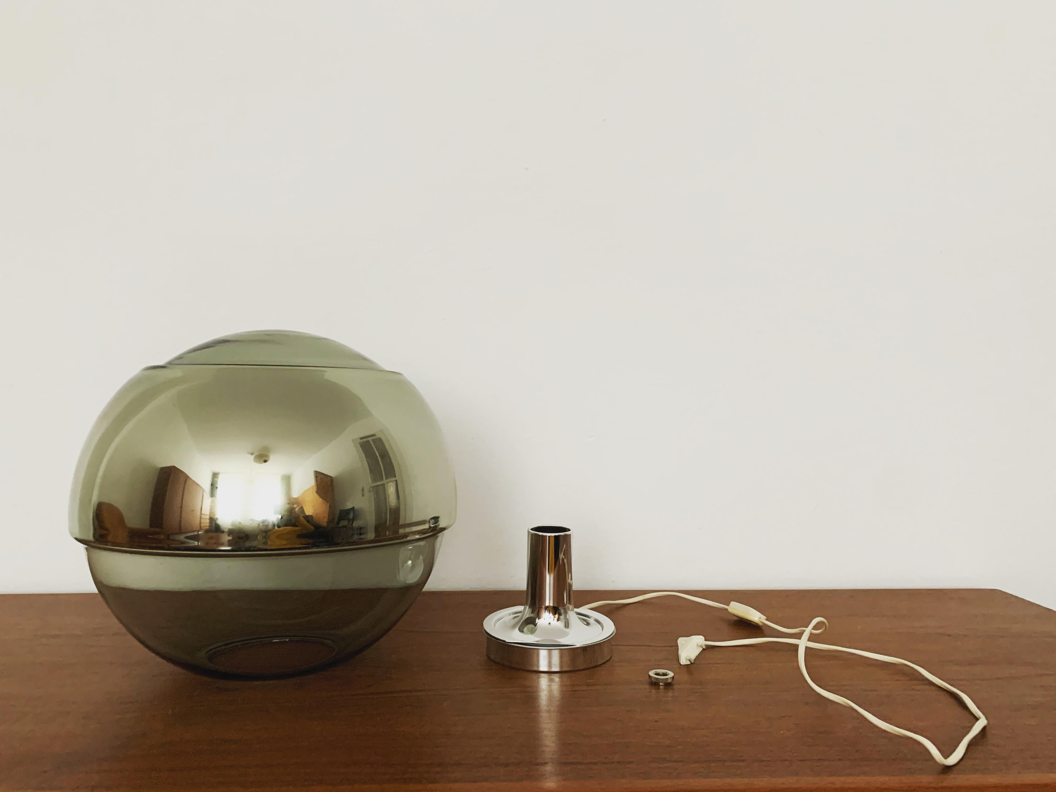 Large Space Age glass table lamp by Peill and Putzler 4