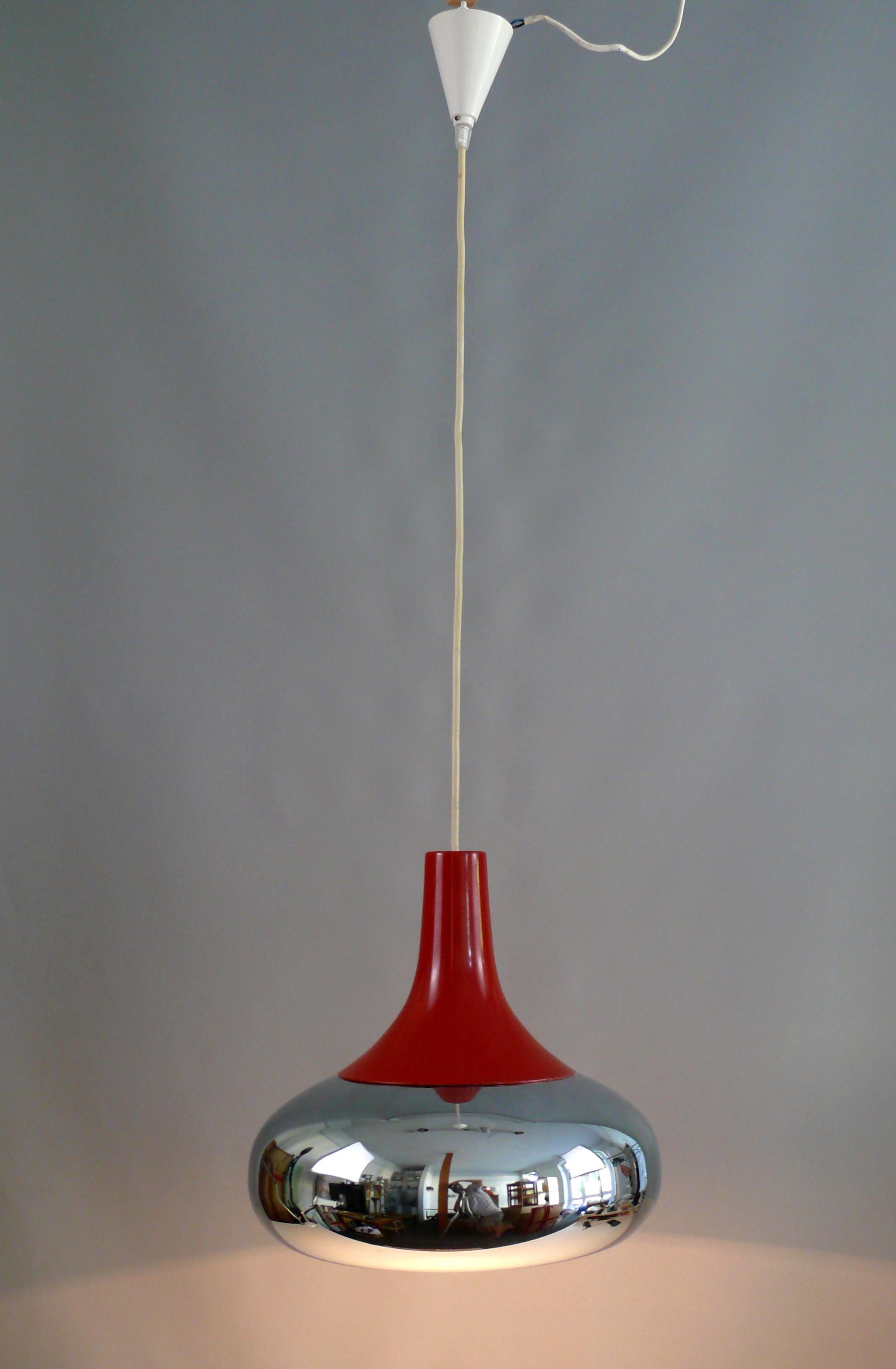 Metal Large Space Age Pendant lamp, Germany, 1960s For Sale