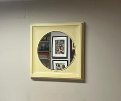 Large Space Age Plastic Wall Mirror in Beige by SALC Cantu, 1970s