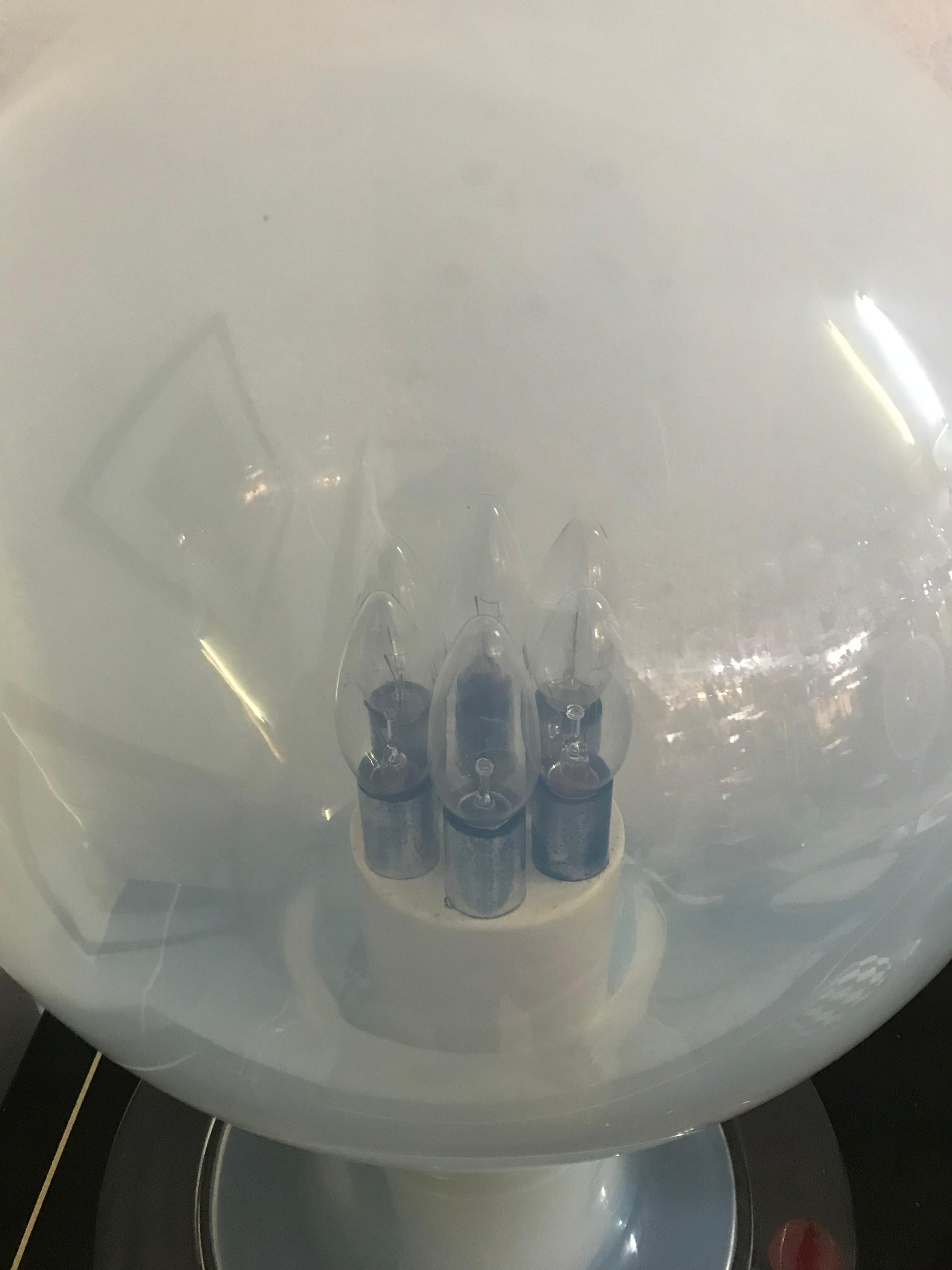 Gran lámpara de mesa Space Age de Renato Toso para Leucos en cristal de Murano en venta 4
