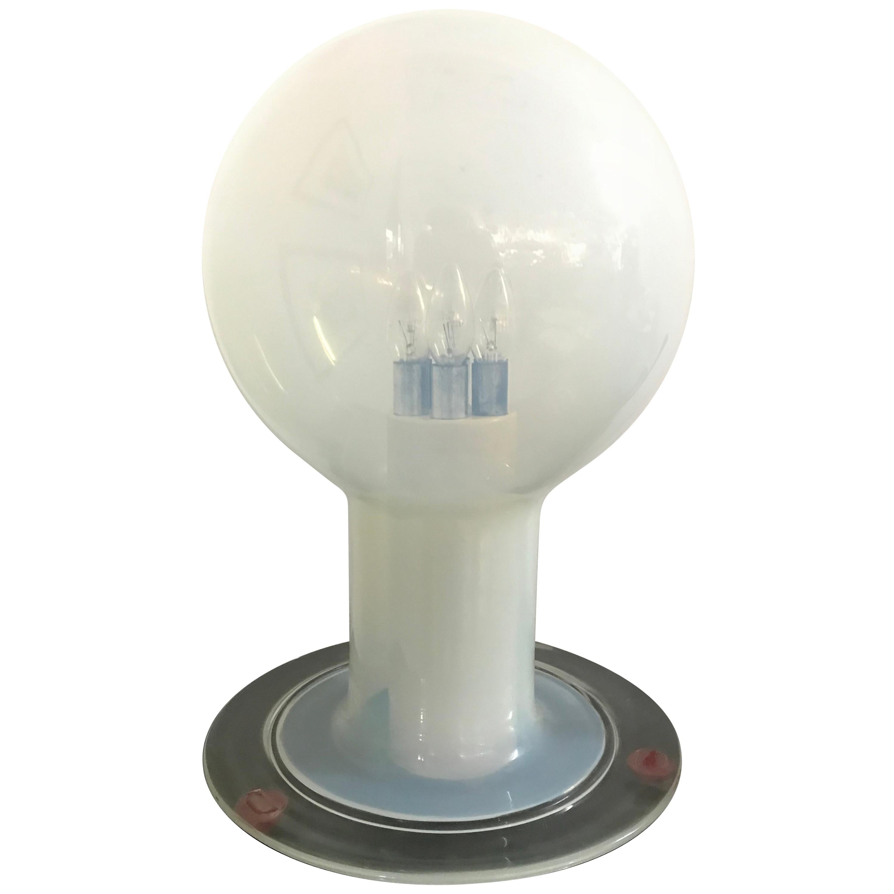 Grande lampe de bureau de l'ère spatiale de Renato Toso pour Leucos en verre de Murano en vente