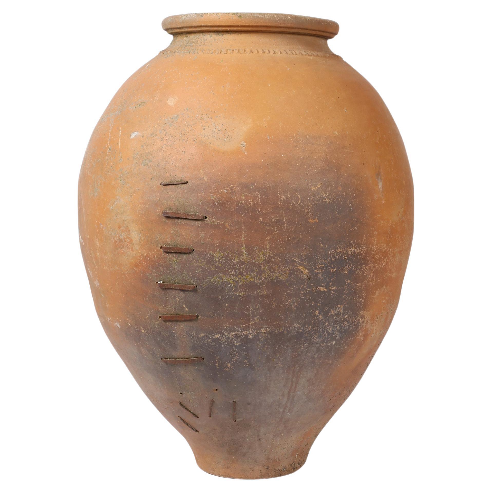 Large Spanish 18th Century Terracotta Wine Jar  For Sale