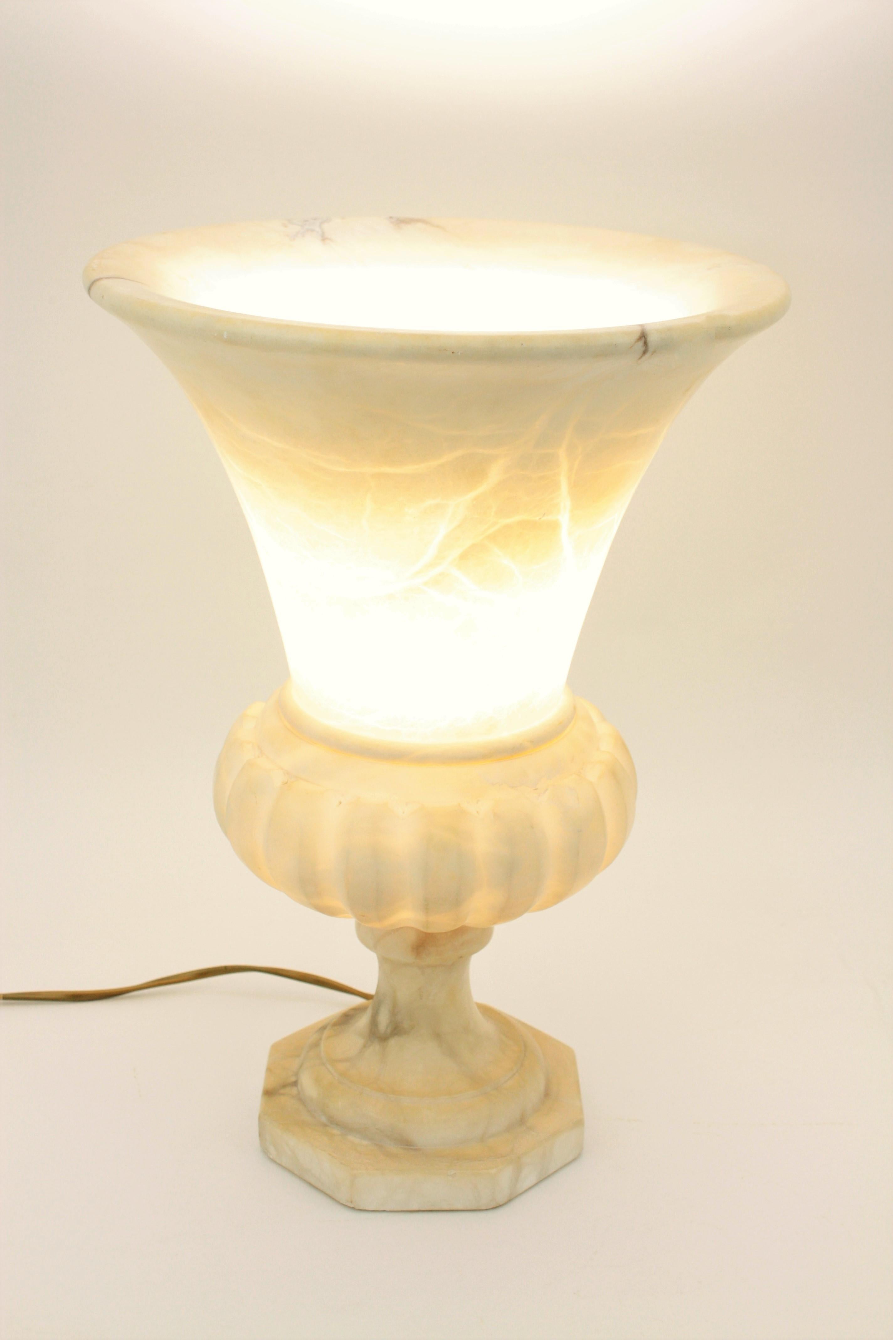 vintage alabaster lamp