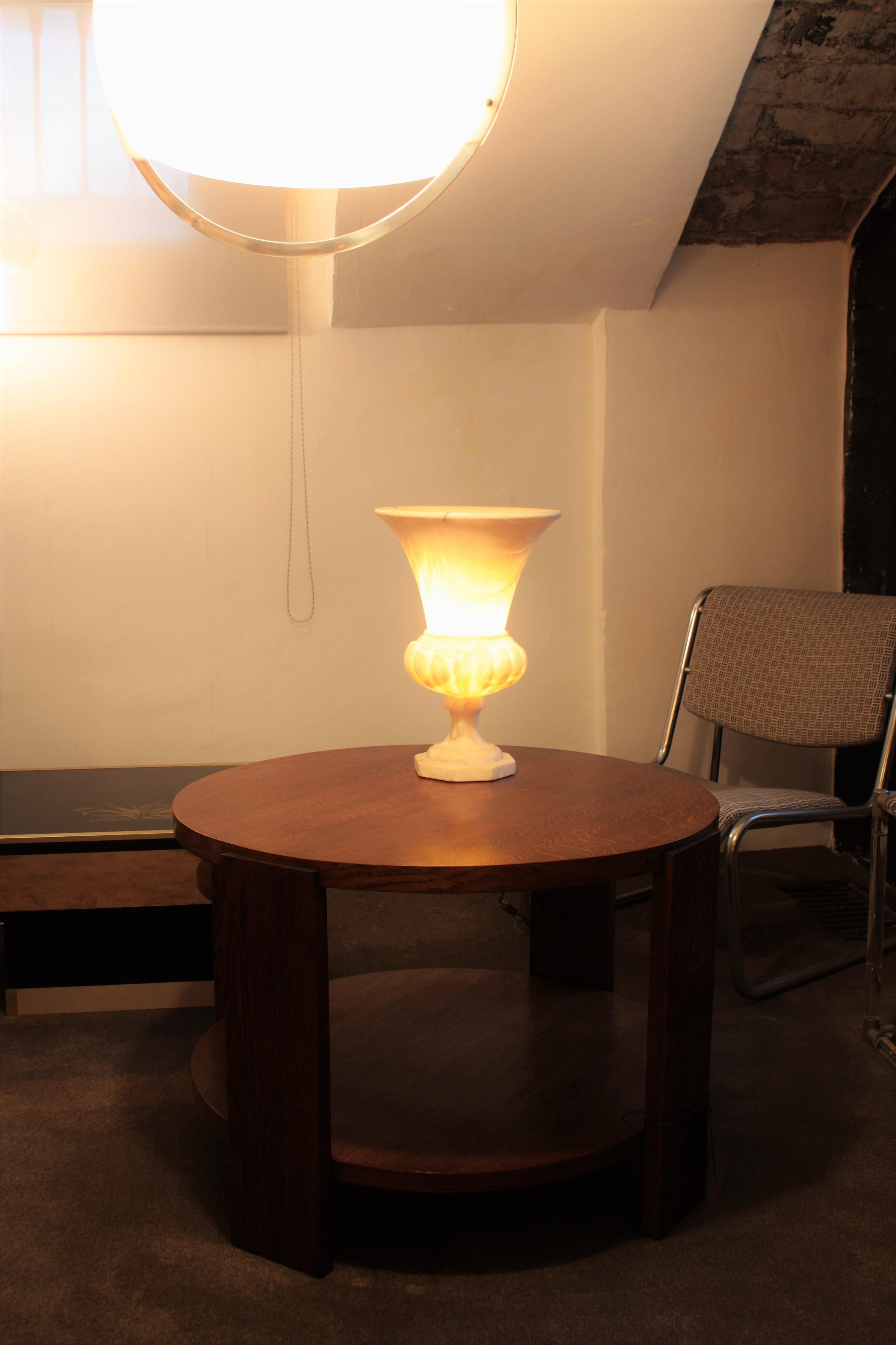 art deco alabaster lamp