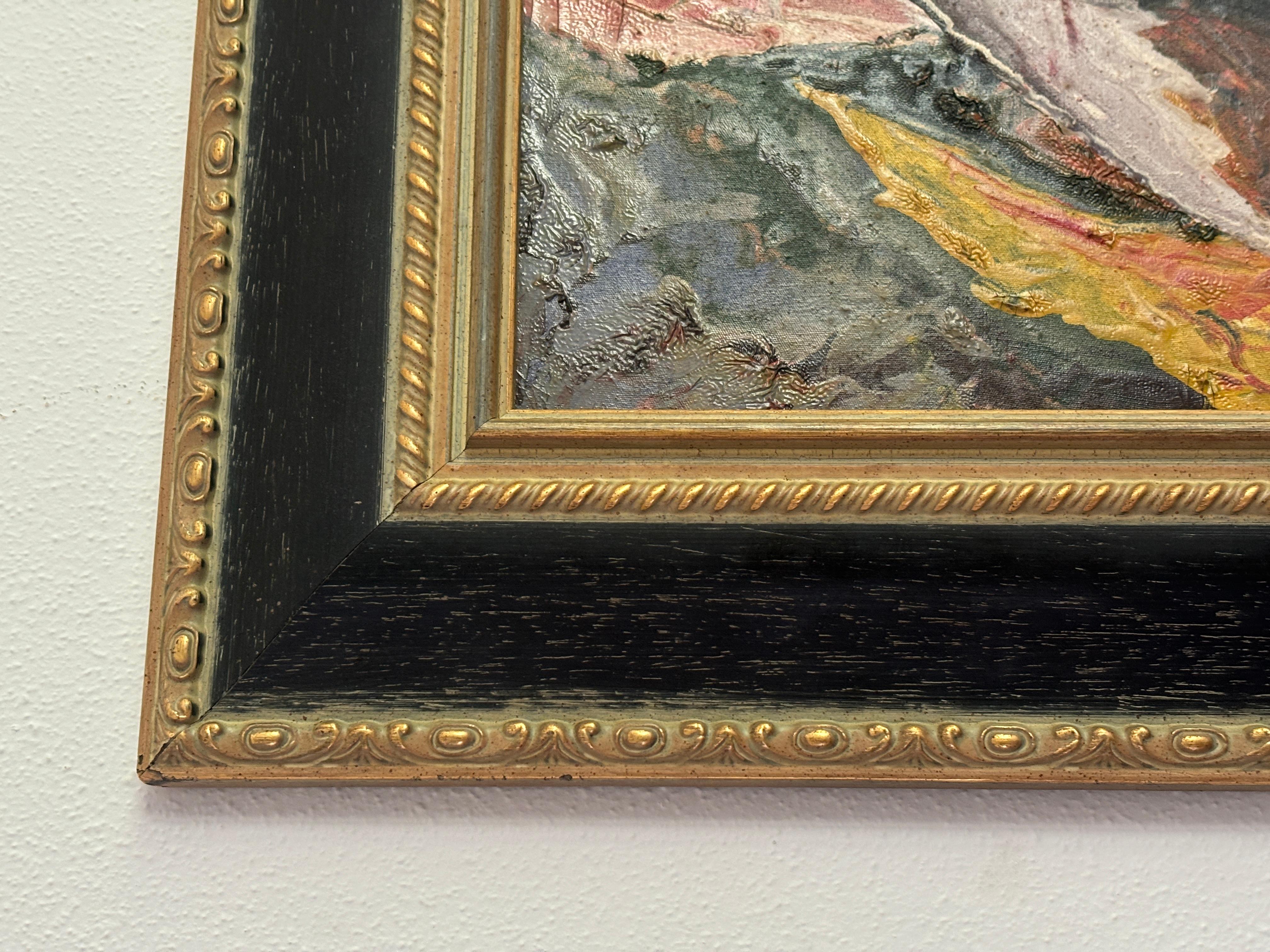 Spagnolo Grande dipinto astratto spagnolo a olio su tela, XX secolo in vendita
