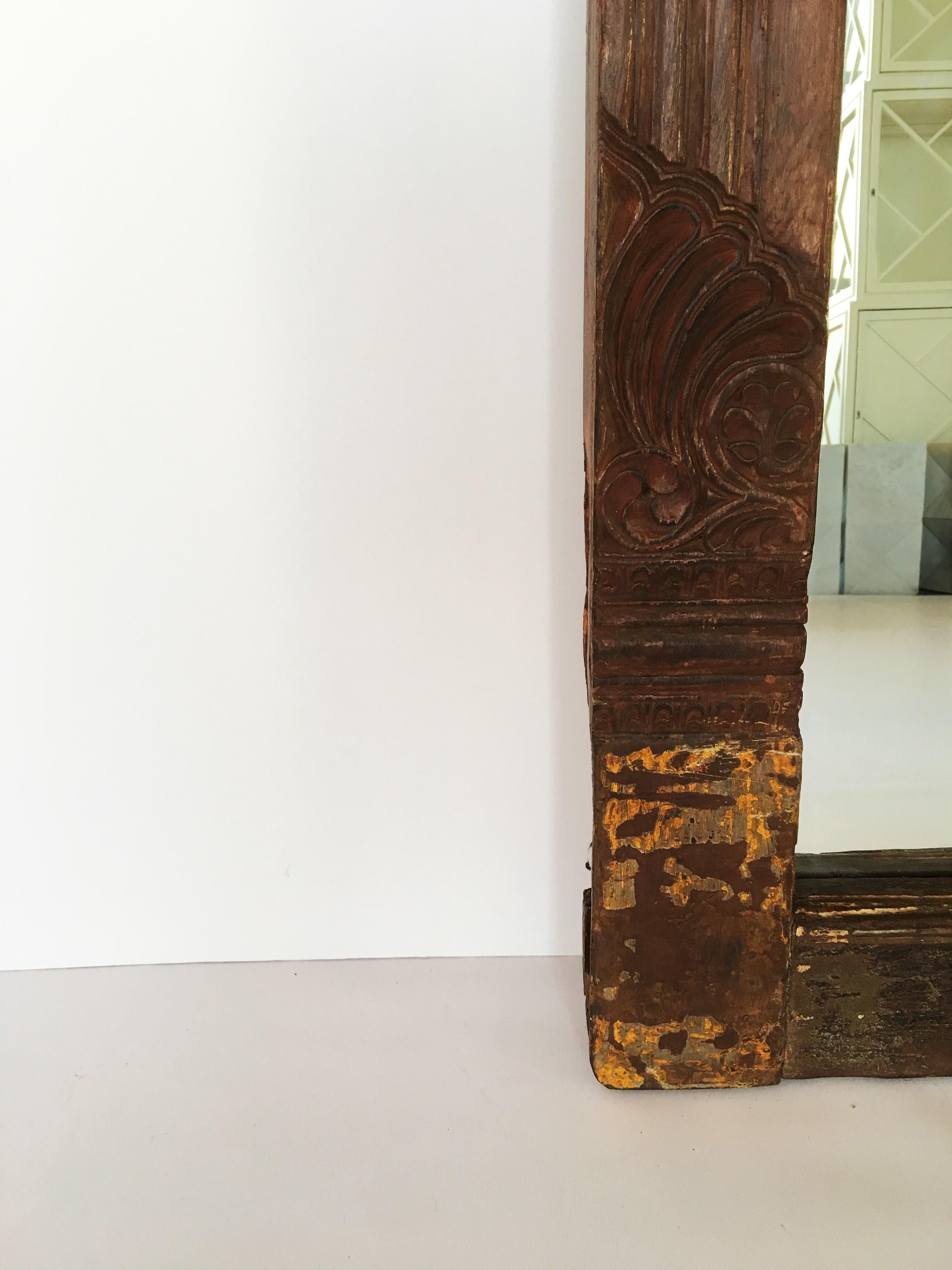 20th Century Large Spanish Baroque Architectural Mirror