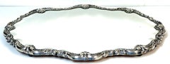 Grande specchio da tavolo o da parete in argento sterling peruviano, in stile coloniale spagnolo