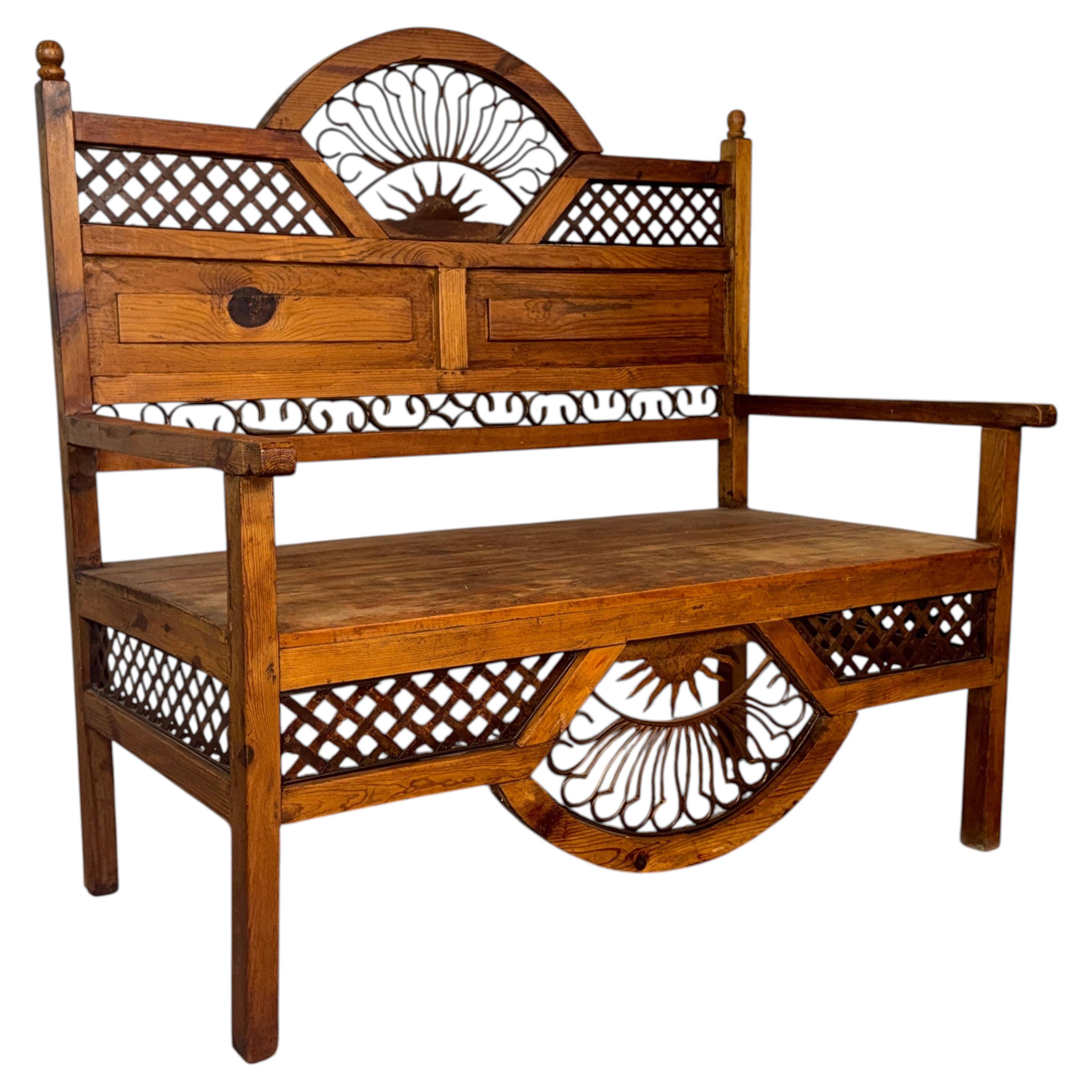 Large Spanish Colonial Style Bench