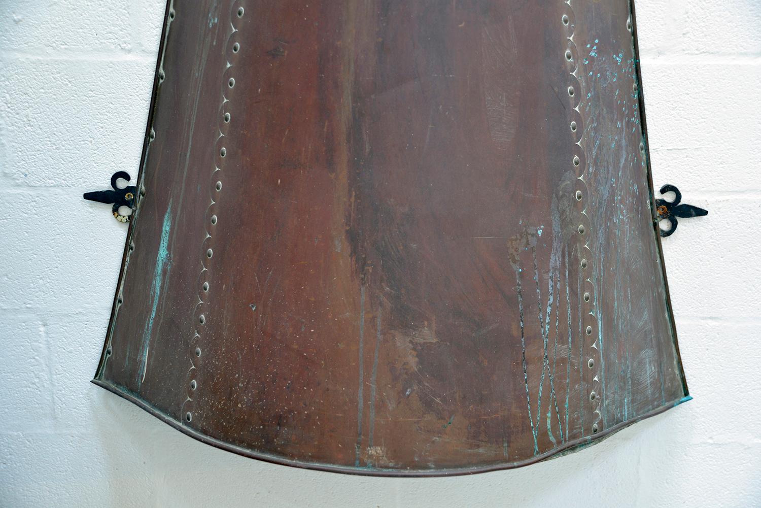 Large Spanish Copper Curved Conical Fireplace Fire Hood Canopy 1960s Lounge For Sale 2