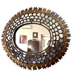 Large Spanish Gilt Mirror