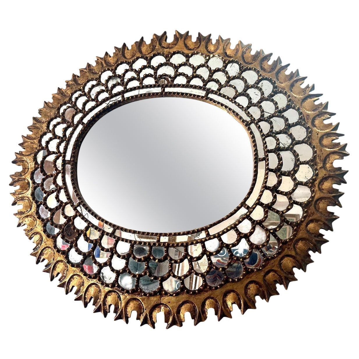 Large Spanish Gilt Mirror