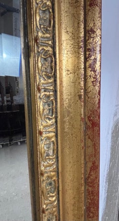 Large Spanish Giltwood Wall Mirror, Mid-20th Century