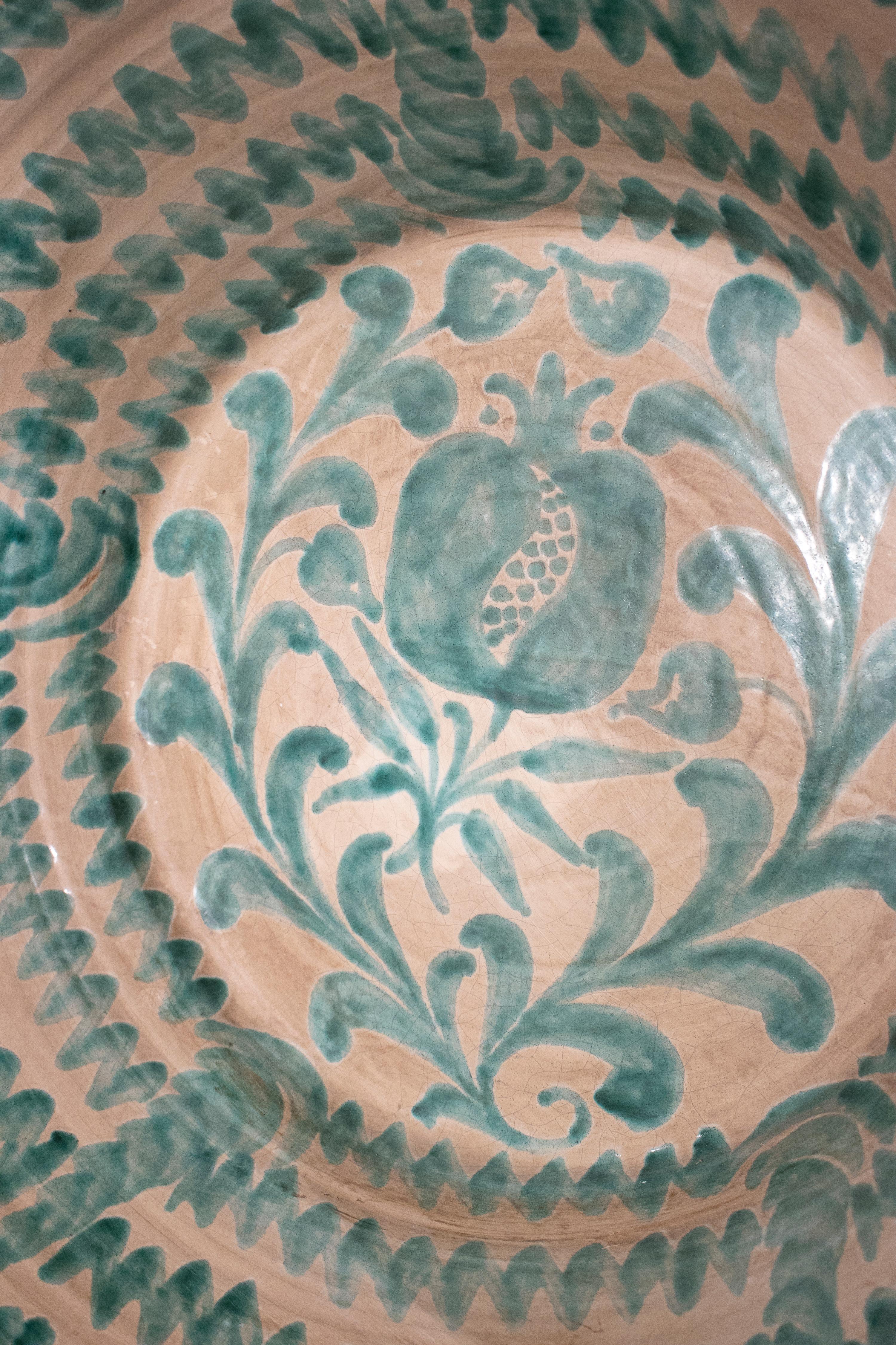 Large Spanish Glazed Terracotta Granada 