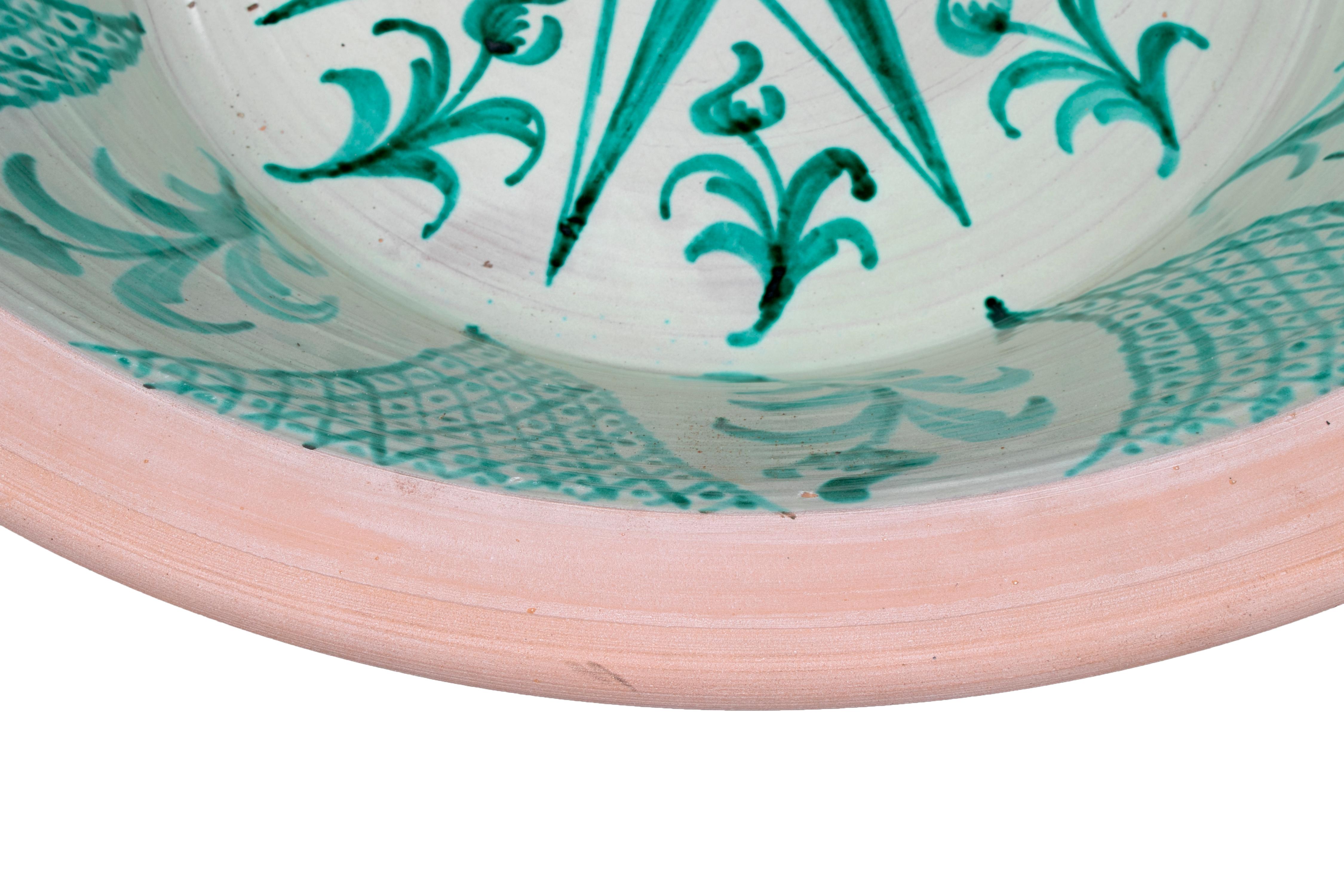 Large Spanish Glazed Terracotta Granada 