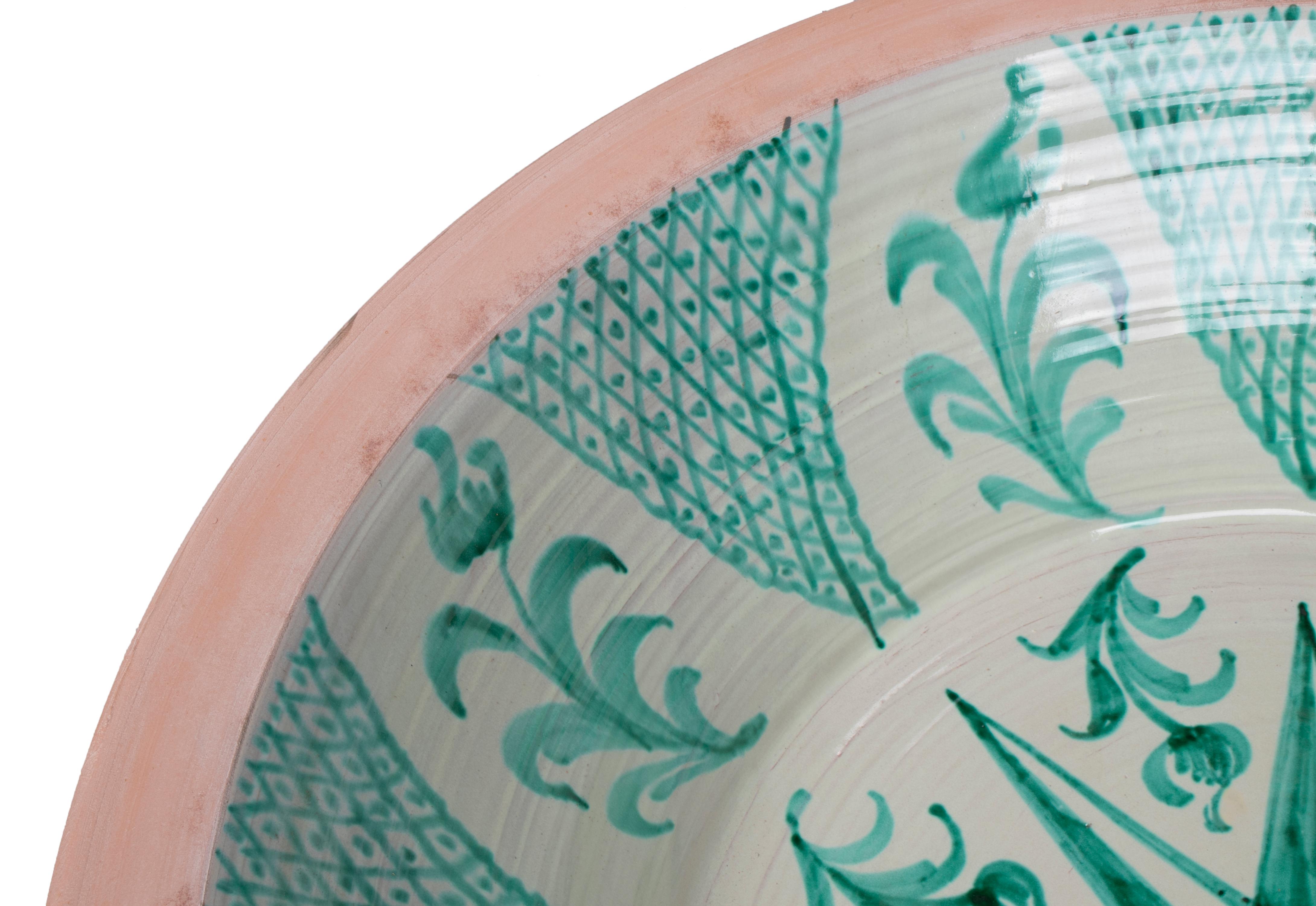 Large Spanish Glazed Terracotta Granada 