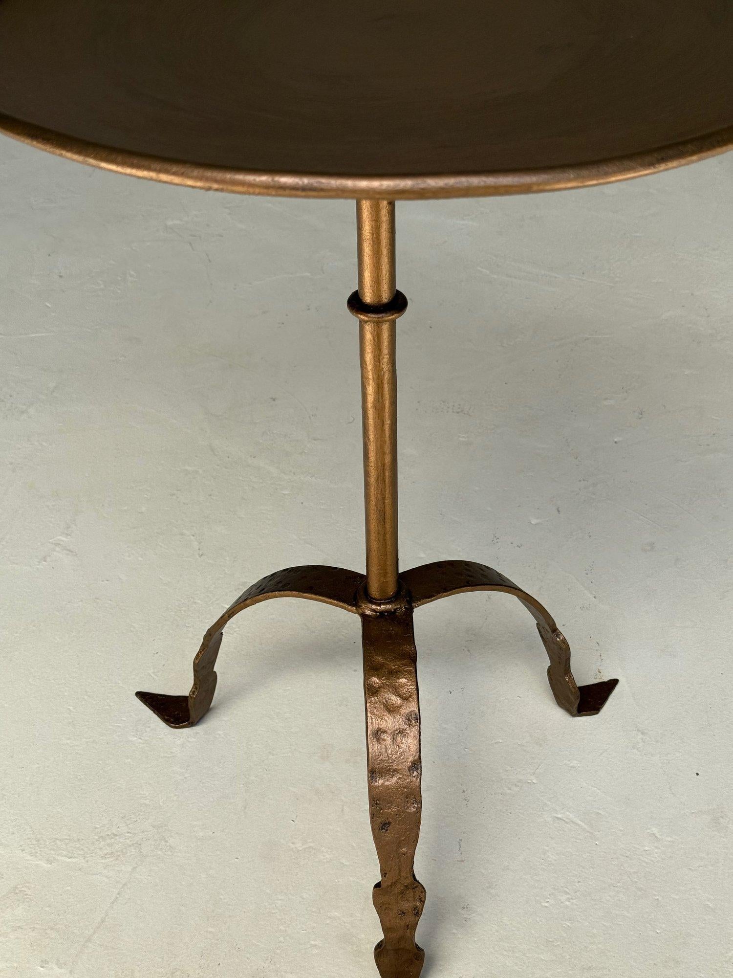 Large Spanish Iron Drinks Table with Tripod Base For Sale 3