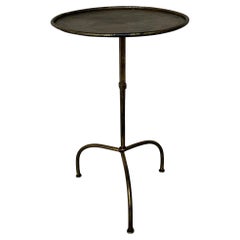 Large Spanish Iron Side Table on a Tripod Base