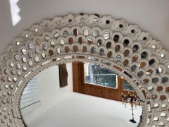 Large Spanish Mirror with Original White Finish