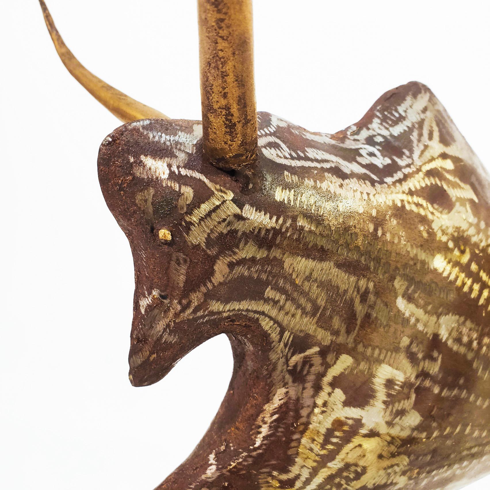 Large Spanish sculptures depicting two buffaloes in brutalist style, 1950s In Good Condition For Sale In SANT ADRIÀ DE BESÒS, ES