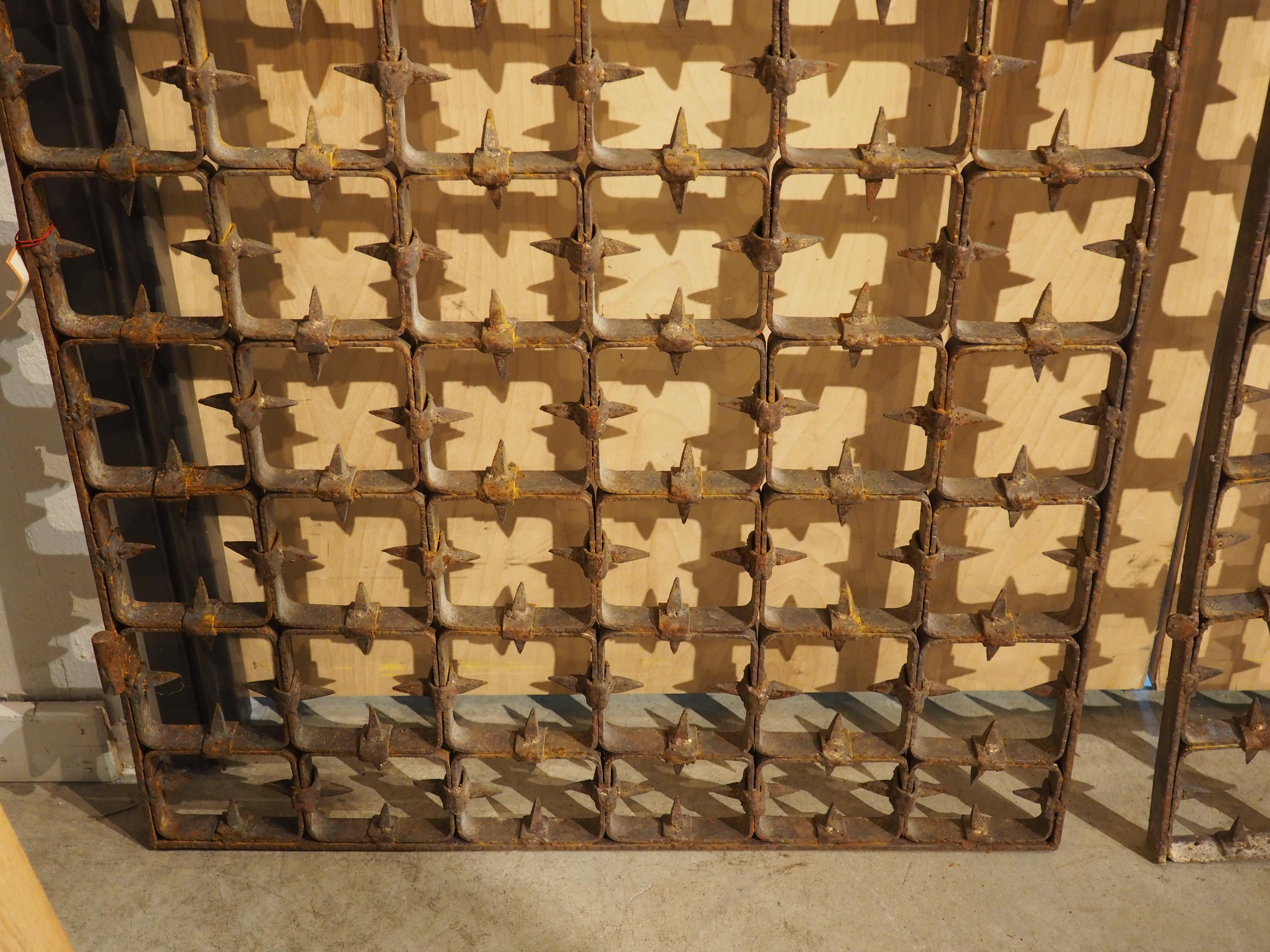 Large Spanish Wrought Iron Medieval Style Gate with Transom, Single Door C. 1900 For Sale 14