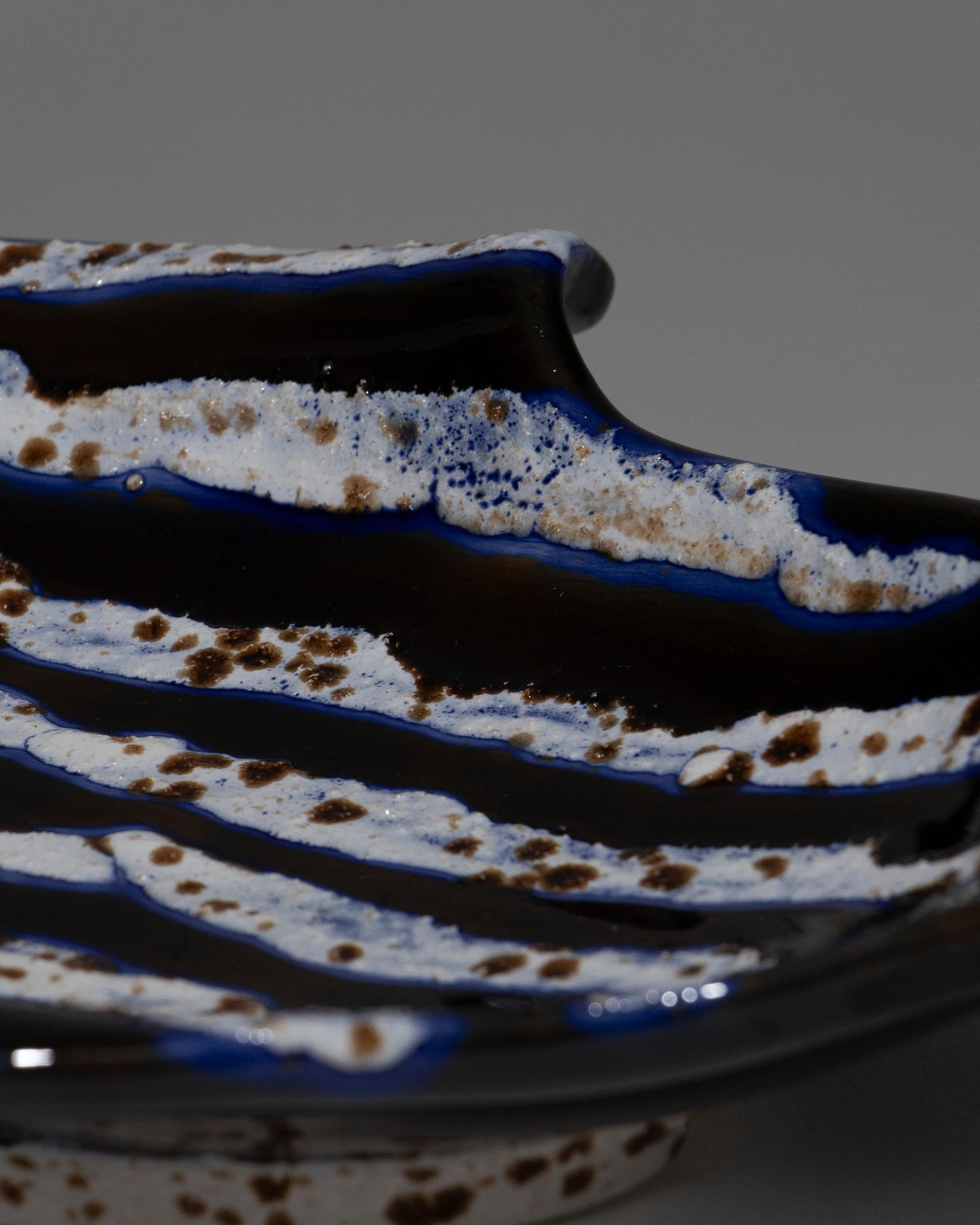 Large Speckled Ceramic Bowl, 1950s For Sale 1