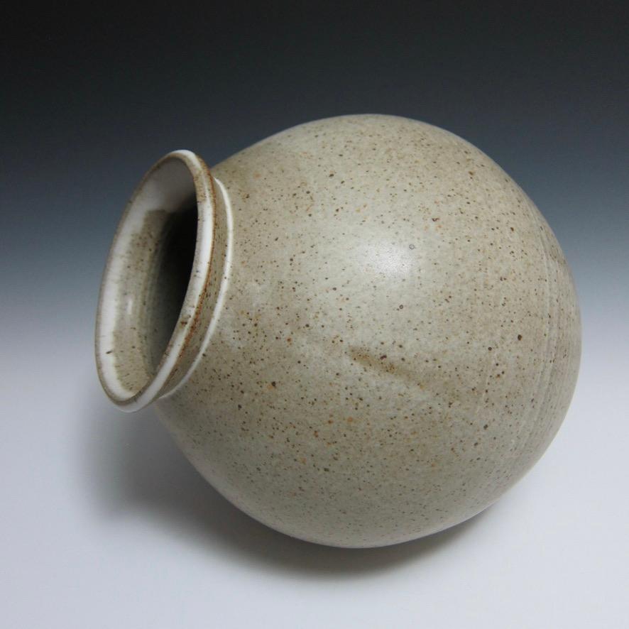 Tarro grande de luna blanca moteada por Jason Fox Glaseado en venta