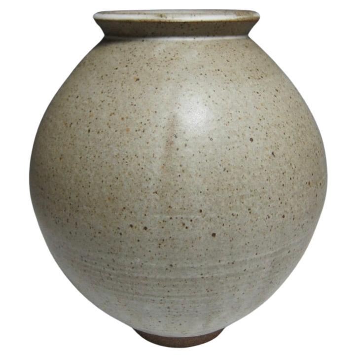 Large Speckled White Moon Jar by Jason Fox