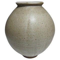 Large Speckled White Moon Jar by Jason Fox