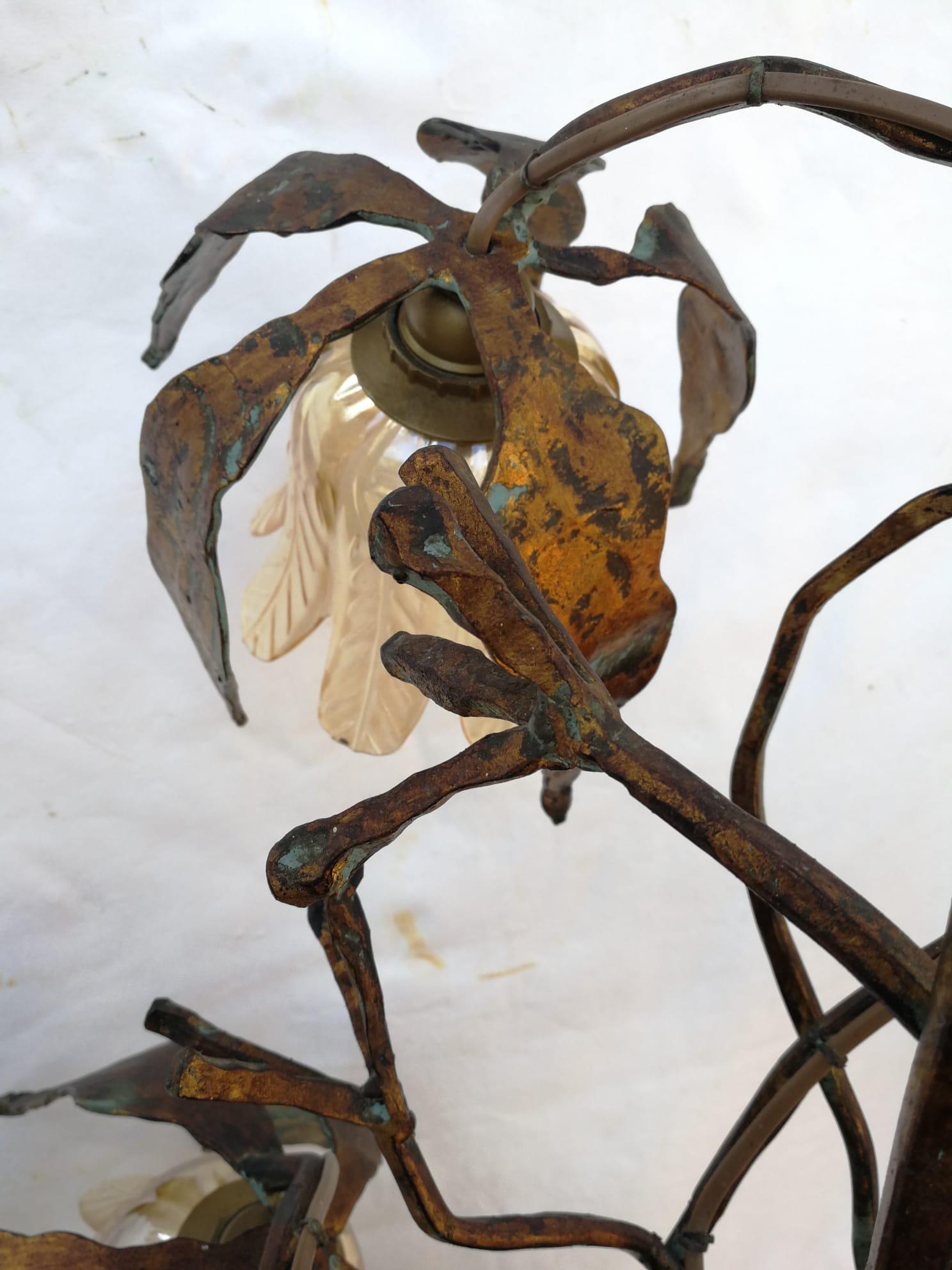 Large Spectacular Art Nouveau Brutalist Lamp 10