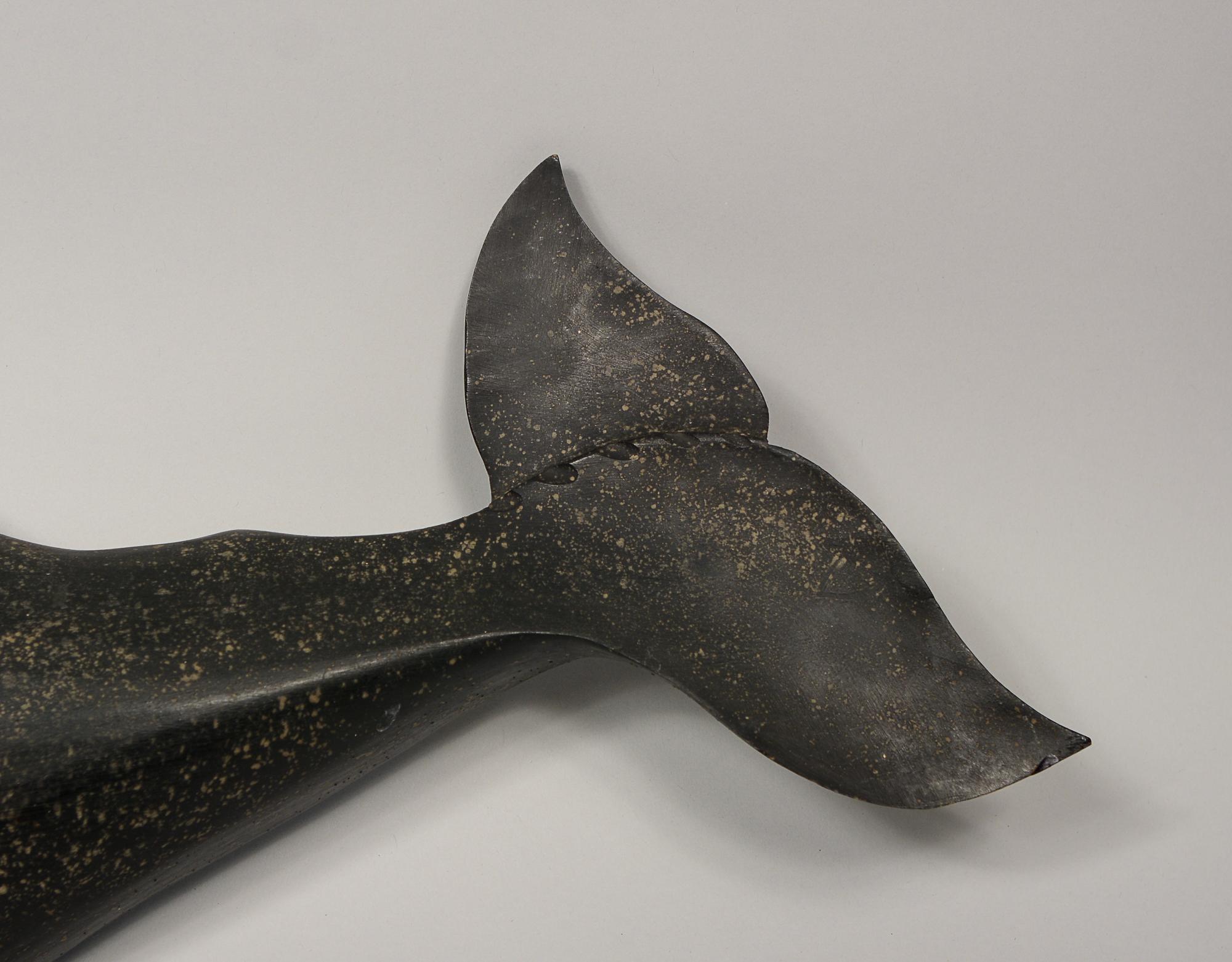 Folk Art Large Sperm Whale Carving by Clark Voorhees For Sale