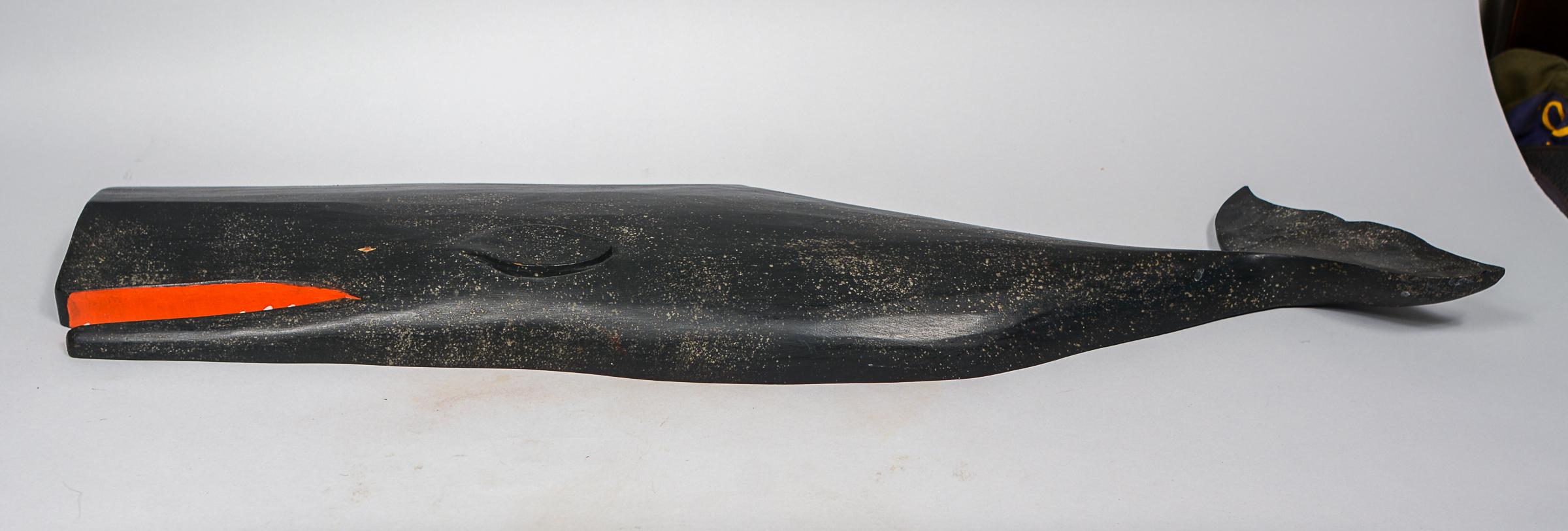 20th Century Large Sperm Whale Carving by Clark Voorhees For Sale