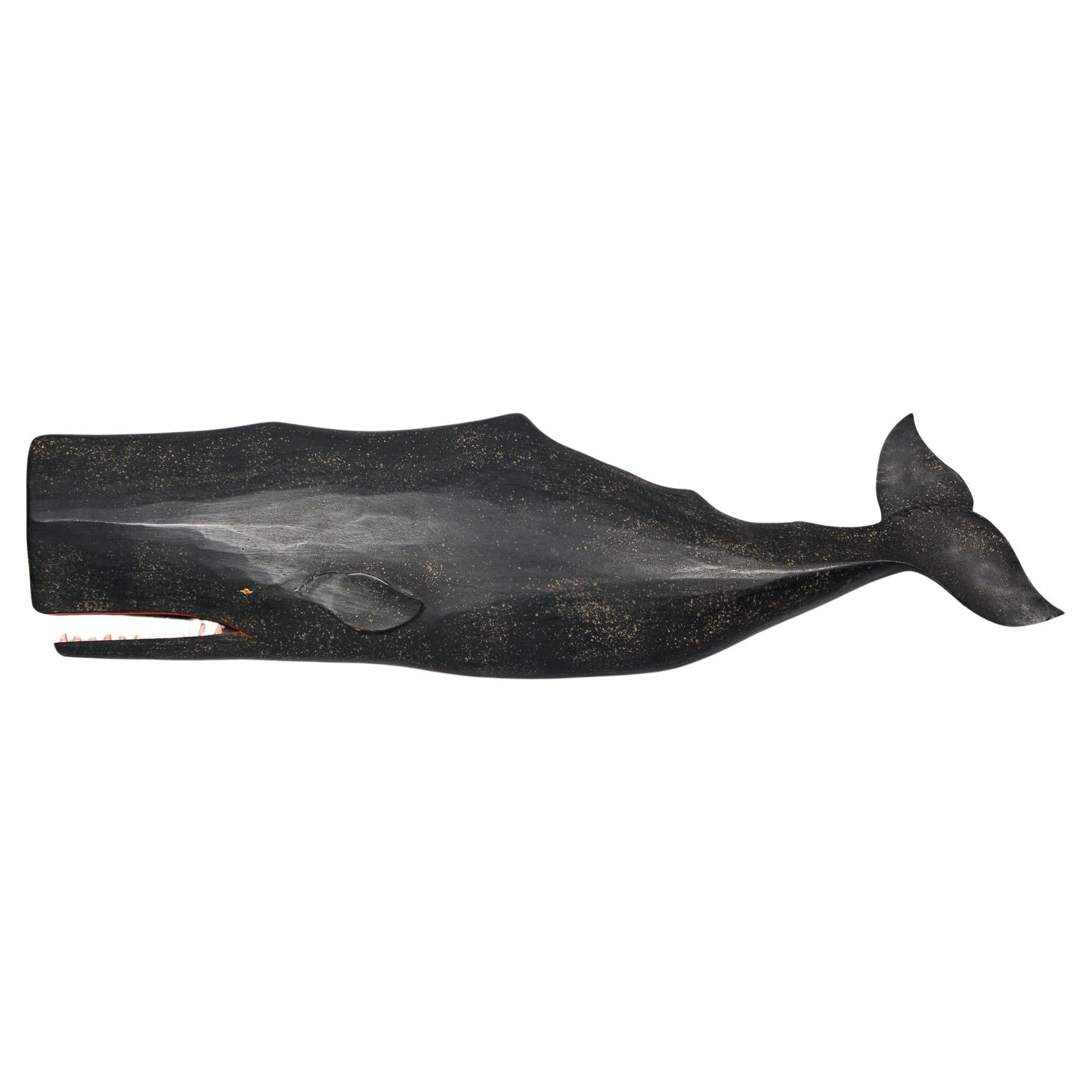 Large Sperm Whale Carving by Clark Voorhees For Sale