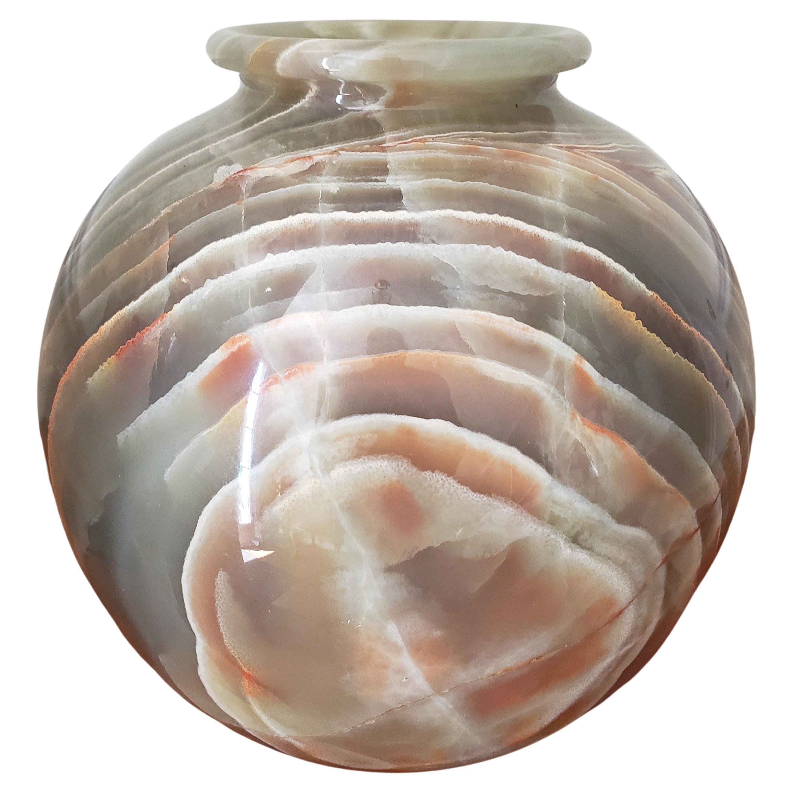 onyx marble stone vase