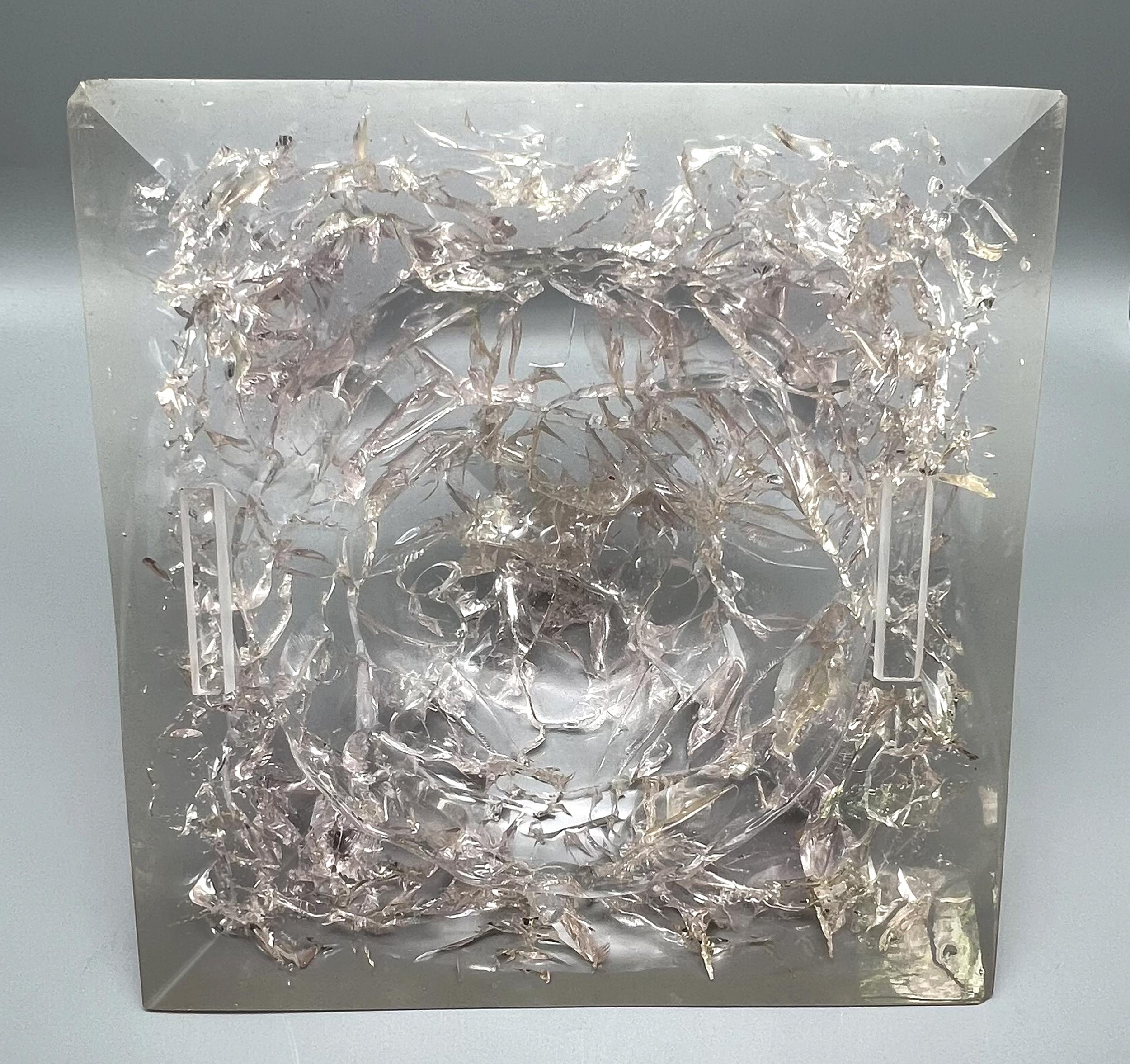 Mid-20th Century Large sphere in fractal resin by Pierre Giraudon, Paris, France circa 1965 For Sale