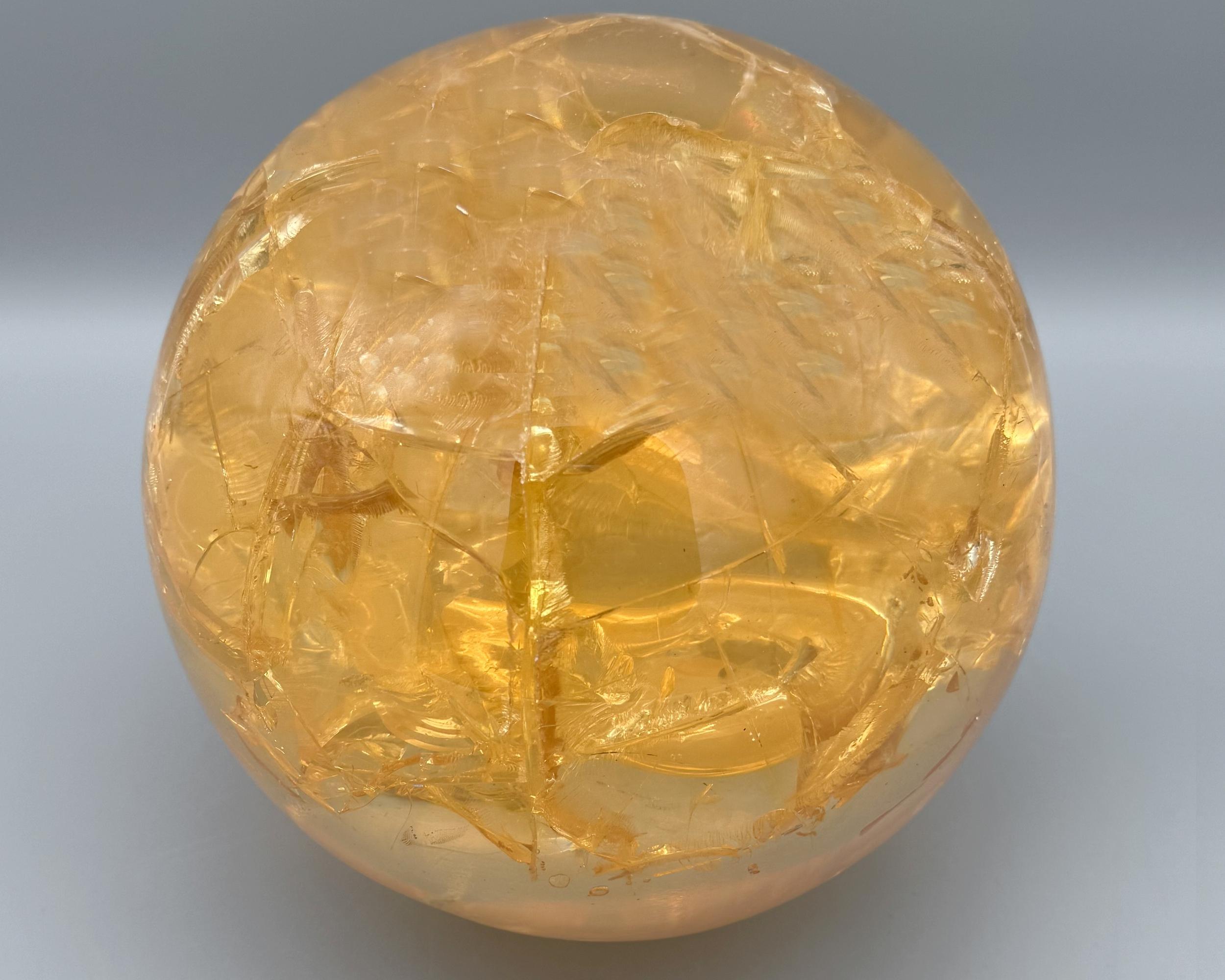 Resin Large sphere in fractal resin by Pierre Giraudon, Paris, France, circa 1970 For Sale