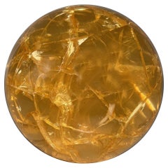 Large sphere in fractal resin by Pierre Giraudon, Paris, France, circa 1970