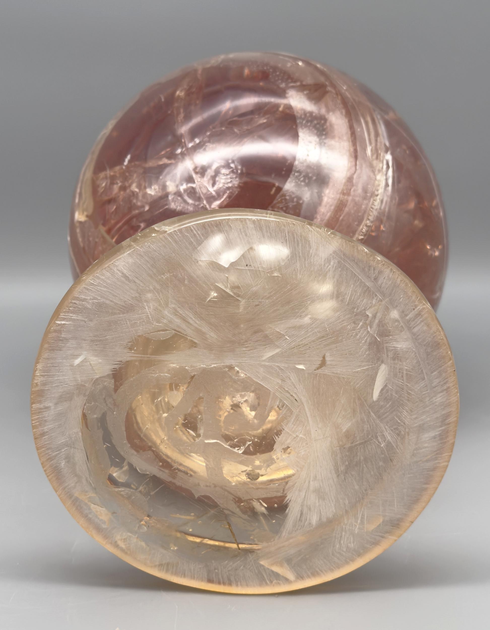 Resin Large sphere on pedestal in fractal resin by Pierre Giraudon, France, circa 1970 For Sale